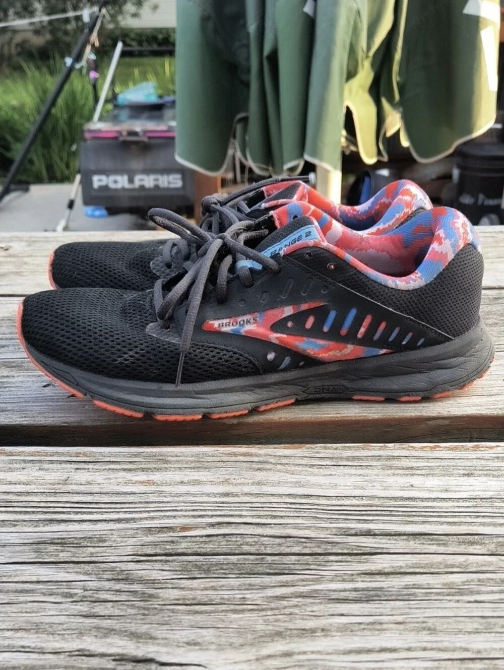 Brooks Range 2 Running Shoes with Coral and Light Blue Accents Women's Size 11